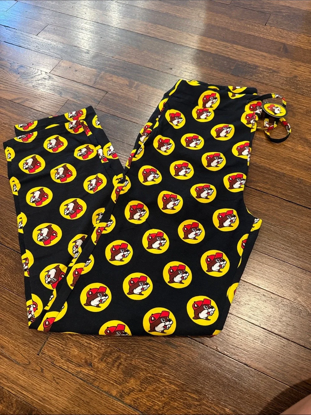 Buc-ee’s beaver Black and Yellow Character Print Pajama Pants